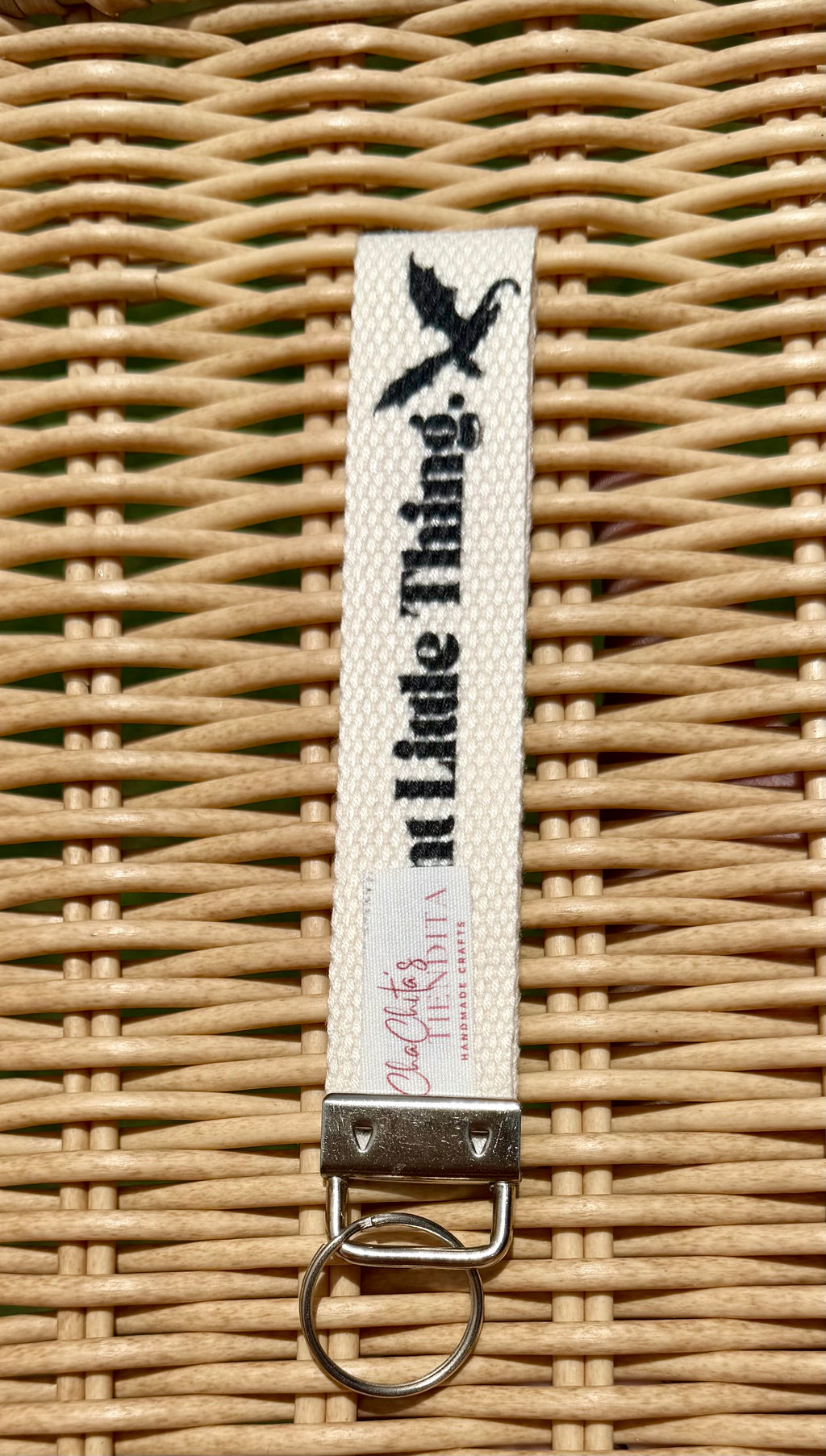 Bookish Handmade Wrislet Lanyard Keychain