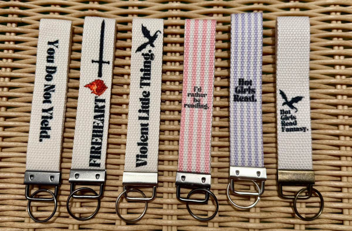 Bookish Handmade Wrislet Lanyard Keychain