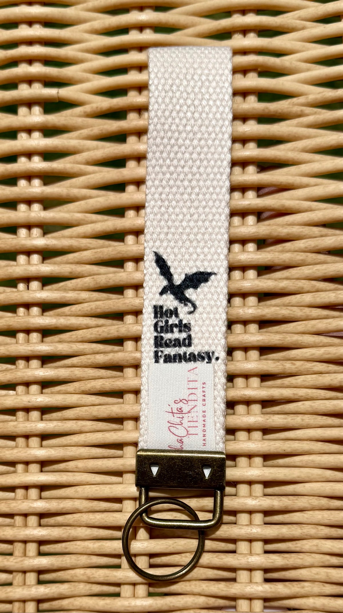 Bookish Handmade Wrislet Lanyard Keychain