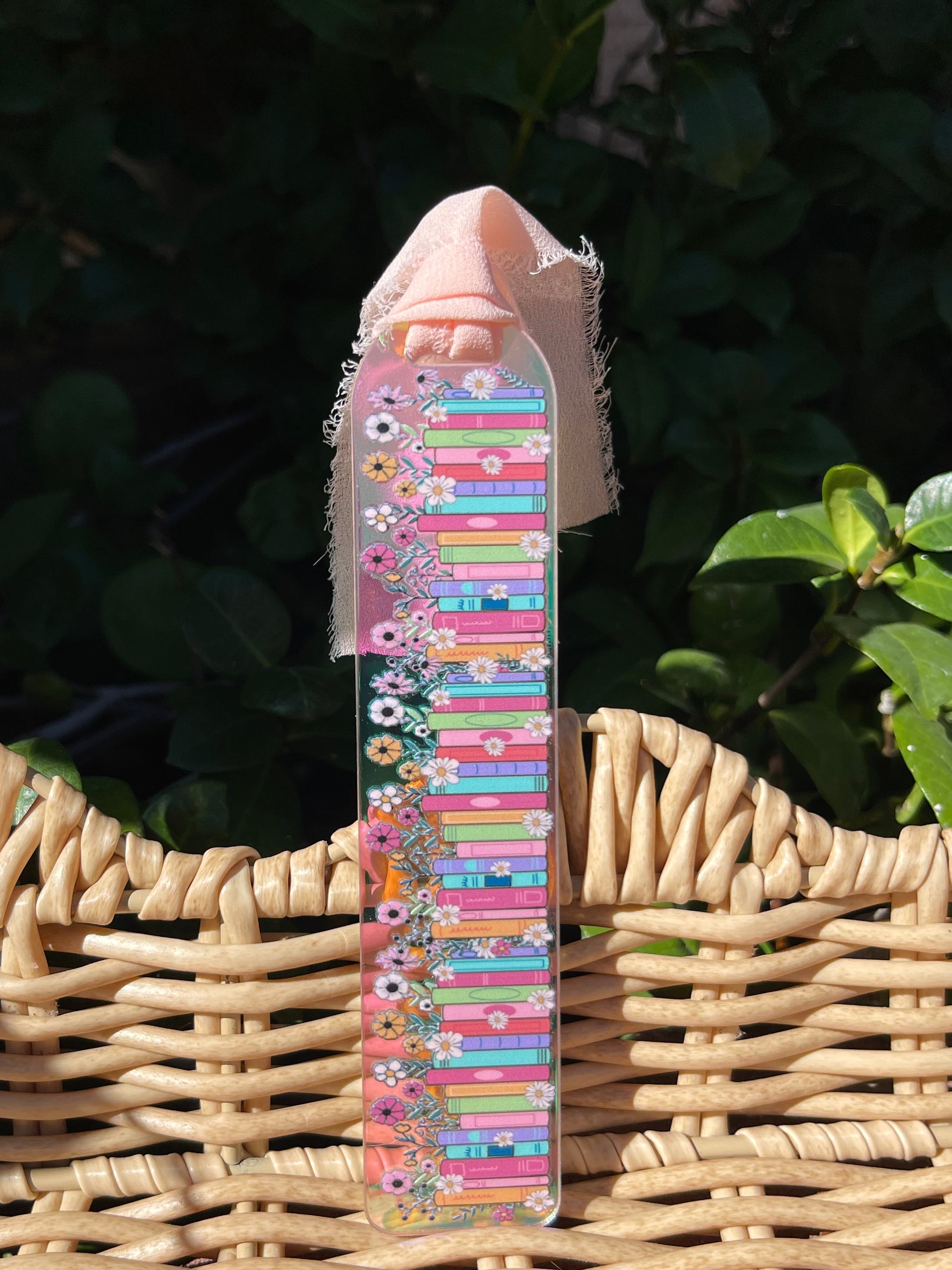 Books and Flowers Holographic Bookmark