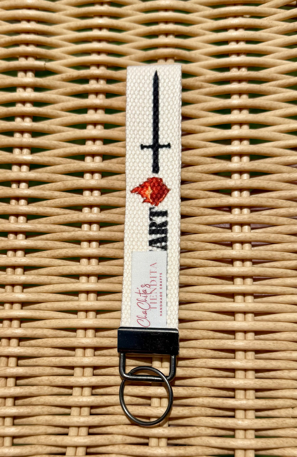 Bookish Handmade Wrislet Lanyard Keychain