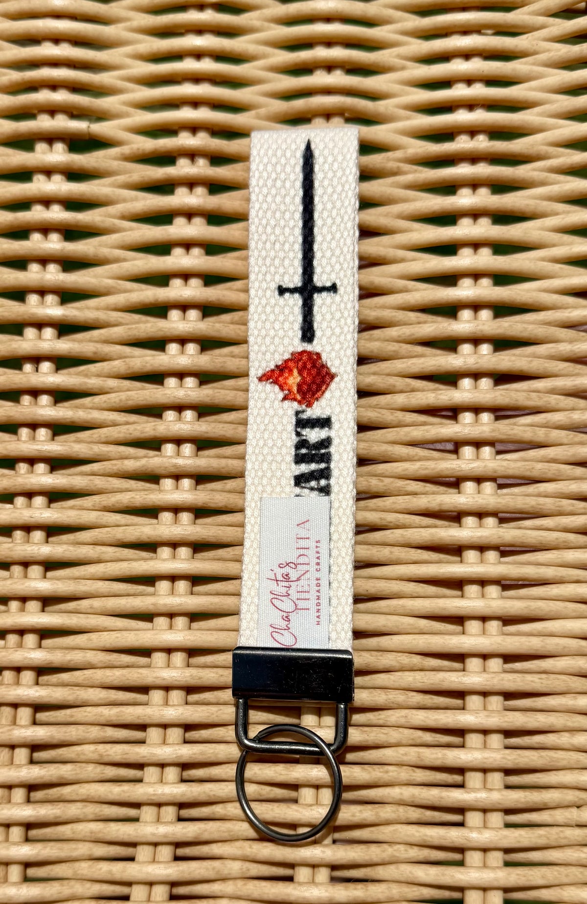 Bookish Handmade Wrislet Lanyard Keychain