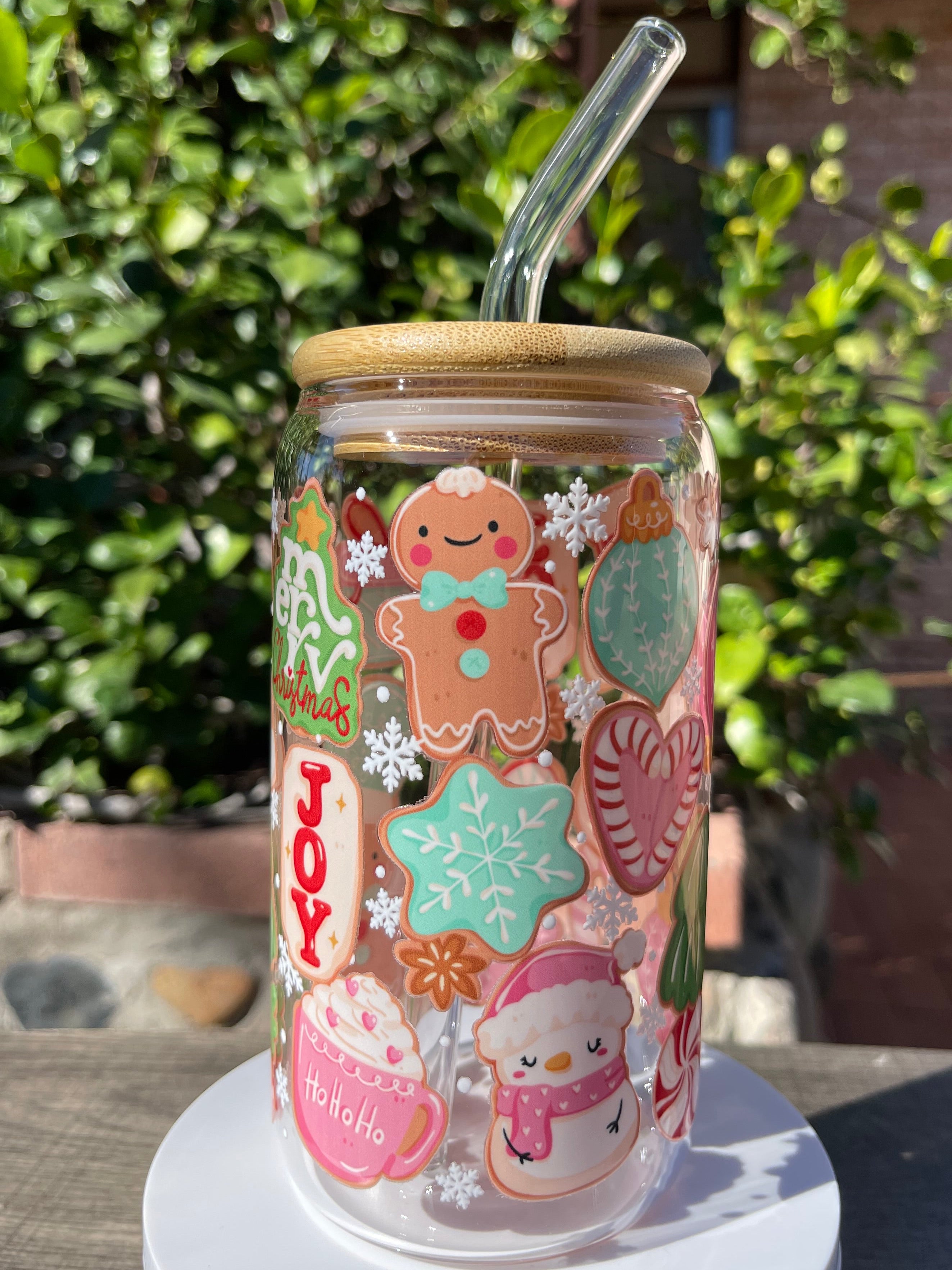 Eat Cookies Be Merry Glass Cup