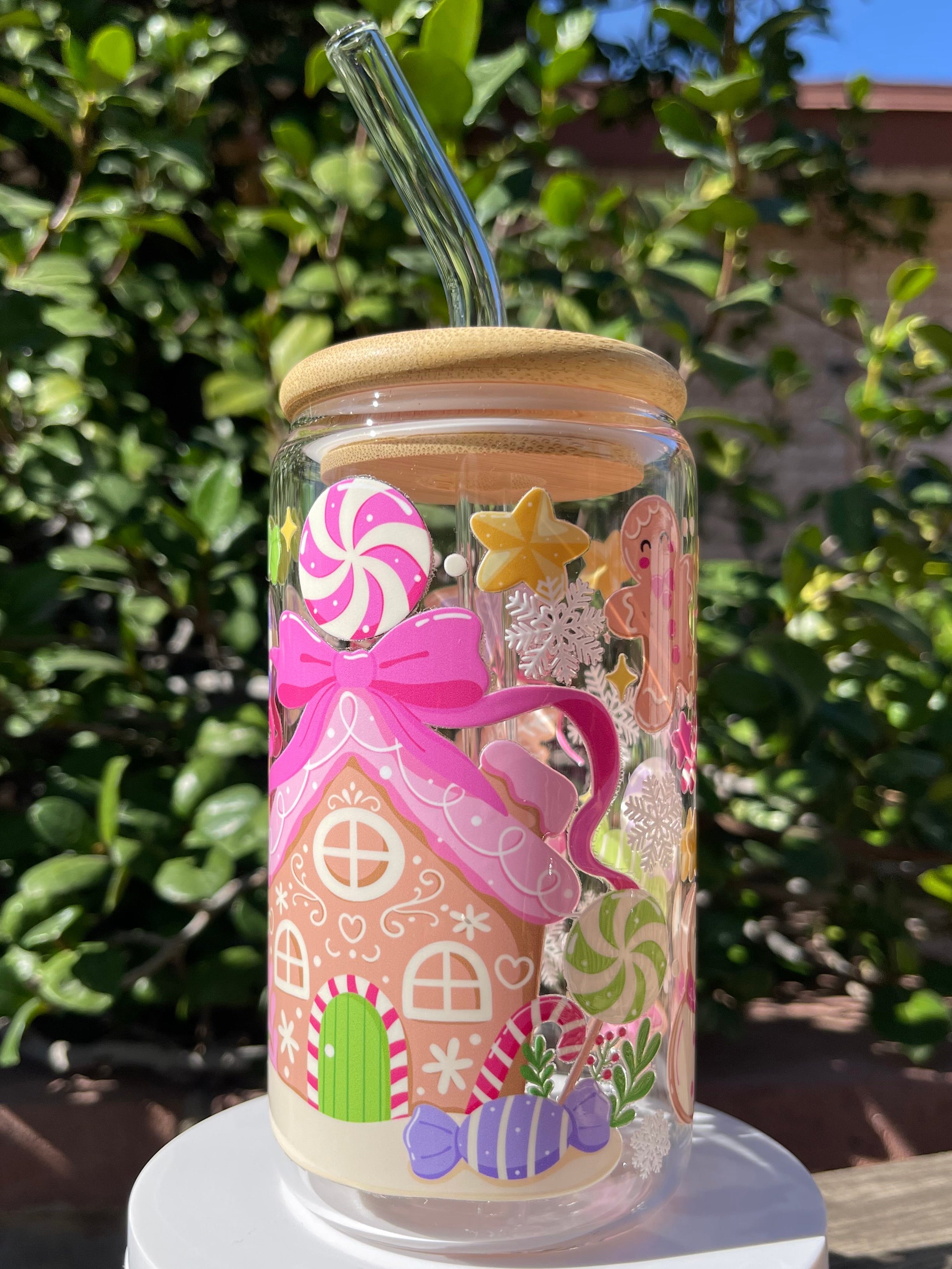 Gingerbread Candy Glass Cup