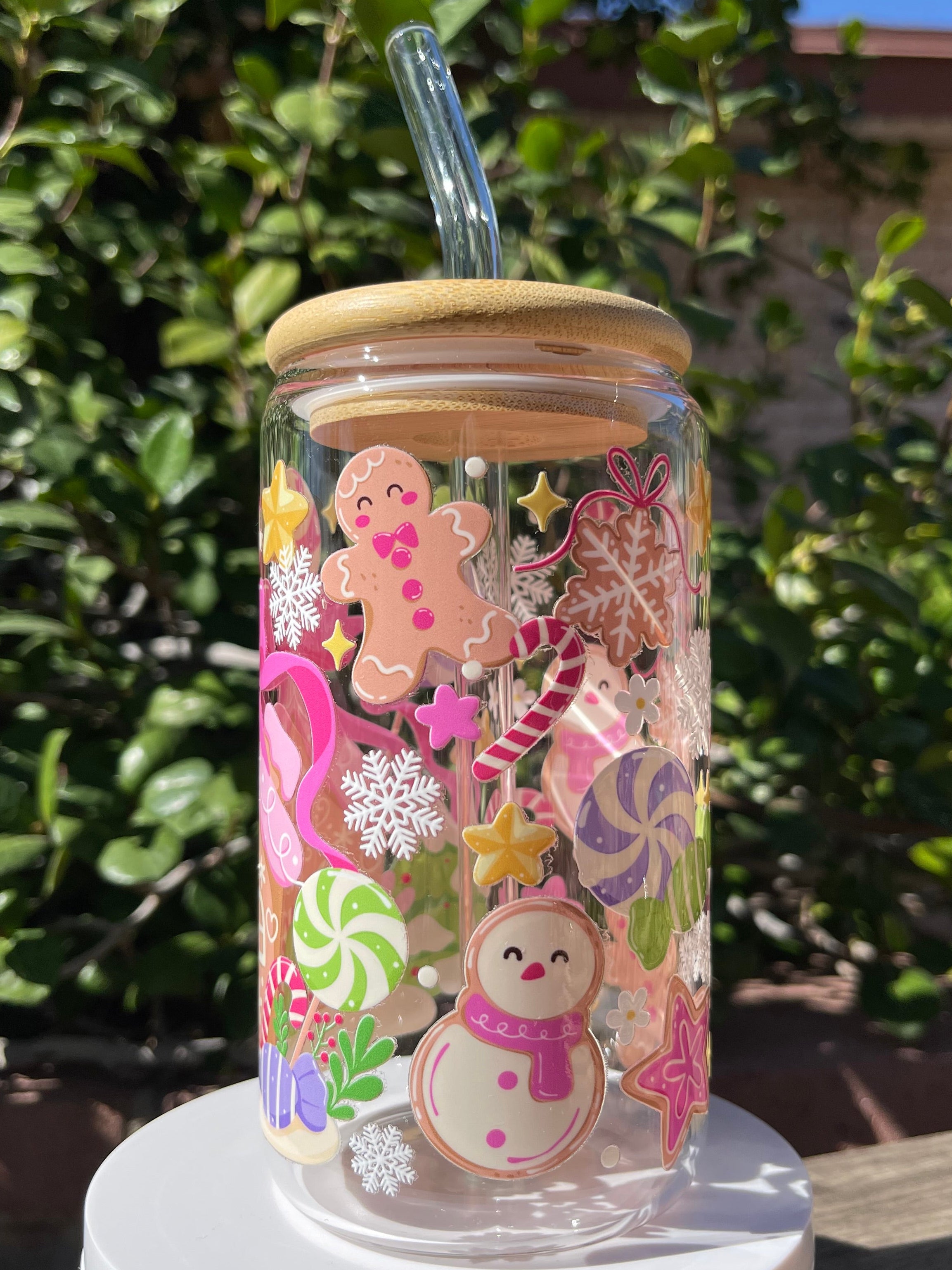 Gingerbread Candy Glass Cup