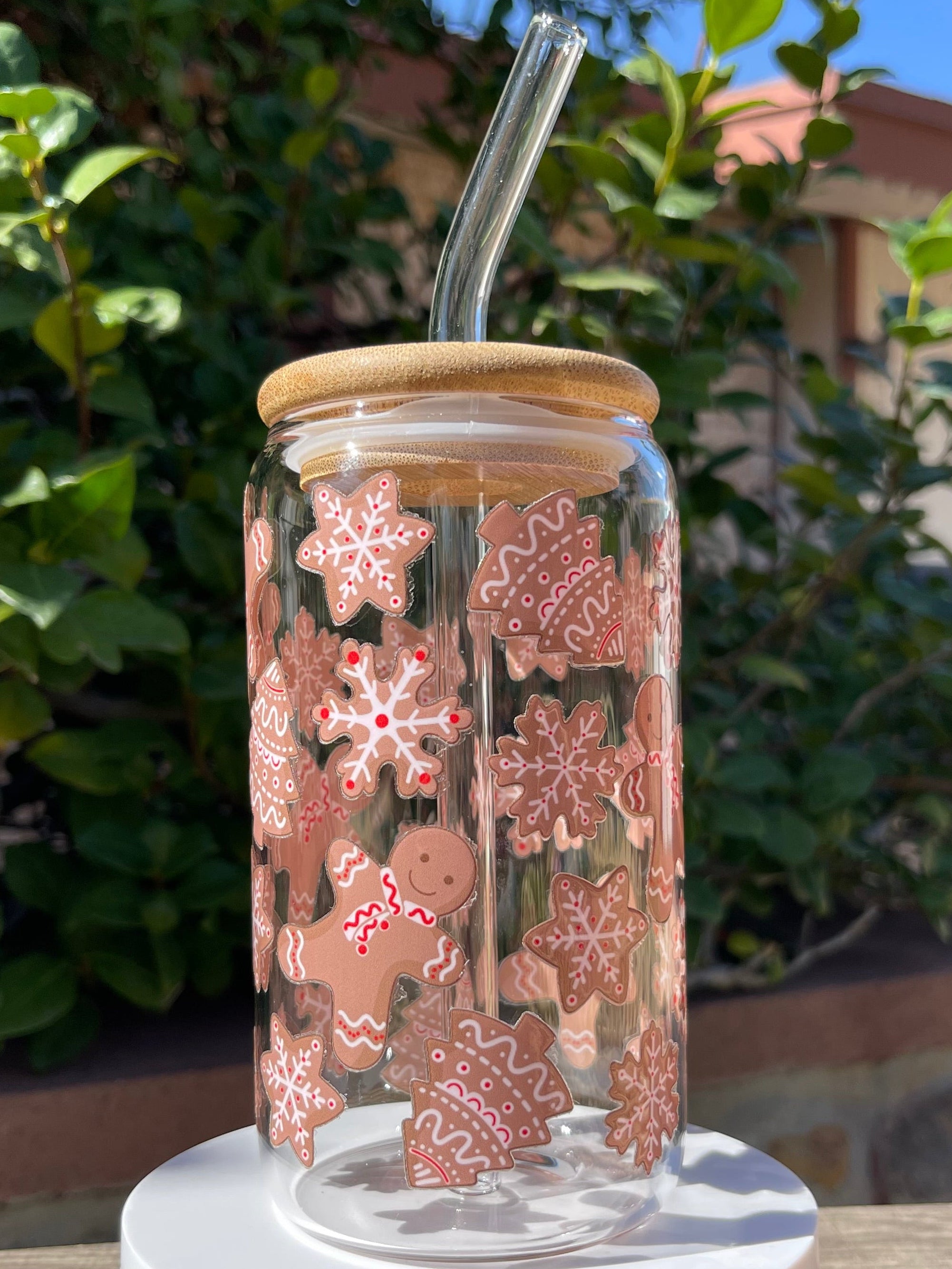 Gingerbread Cookies Glass Cup