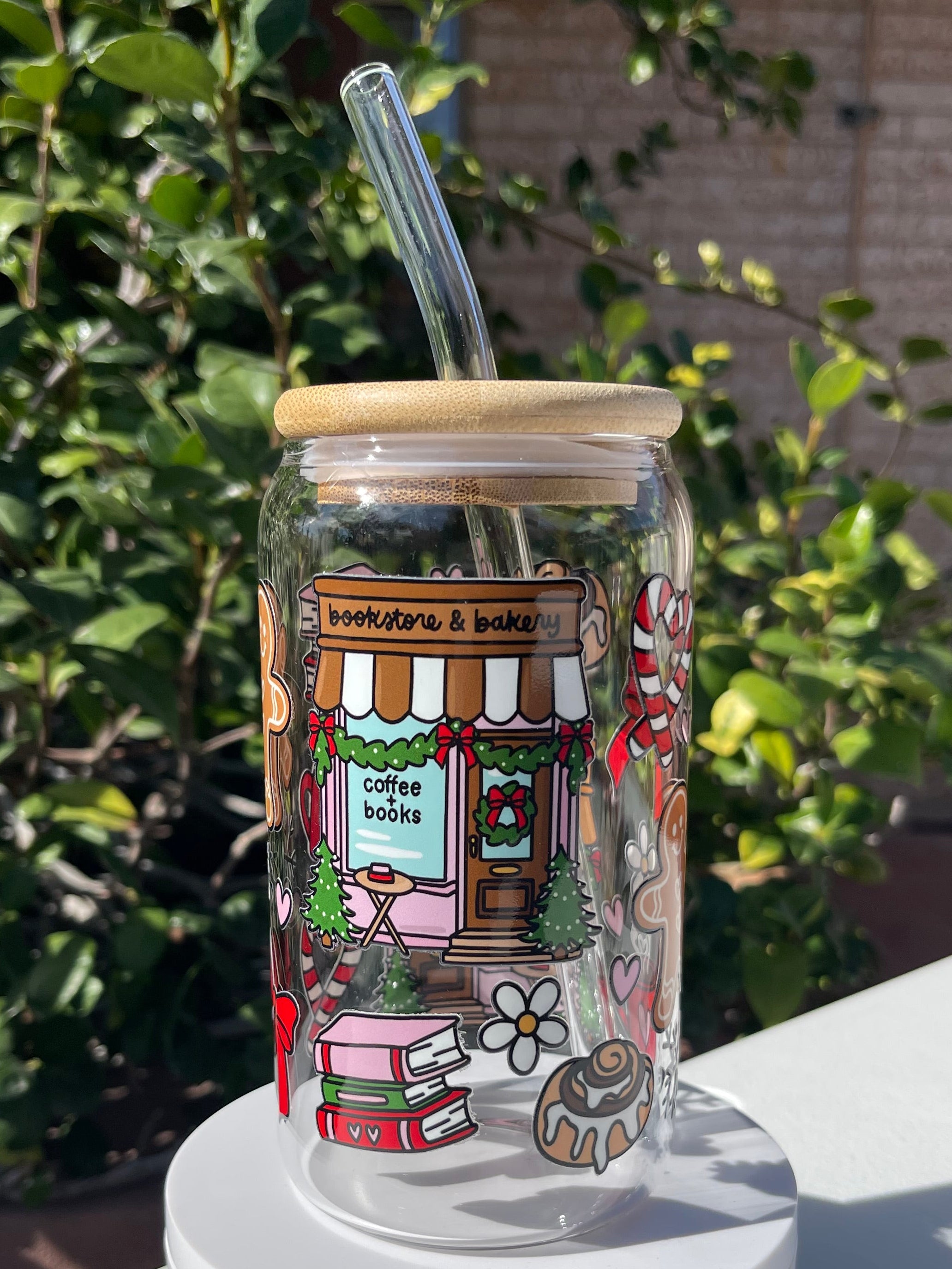 Holiday Romance Glass Cup