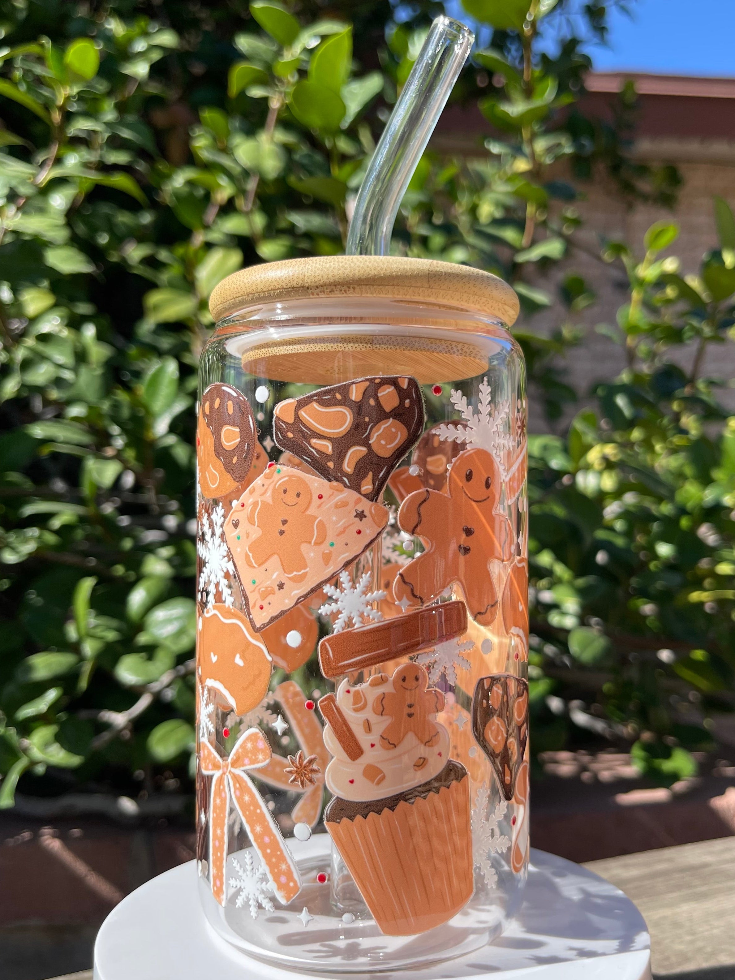 Holiday Treats Glass Cup