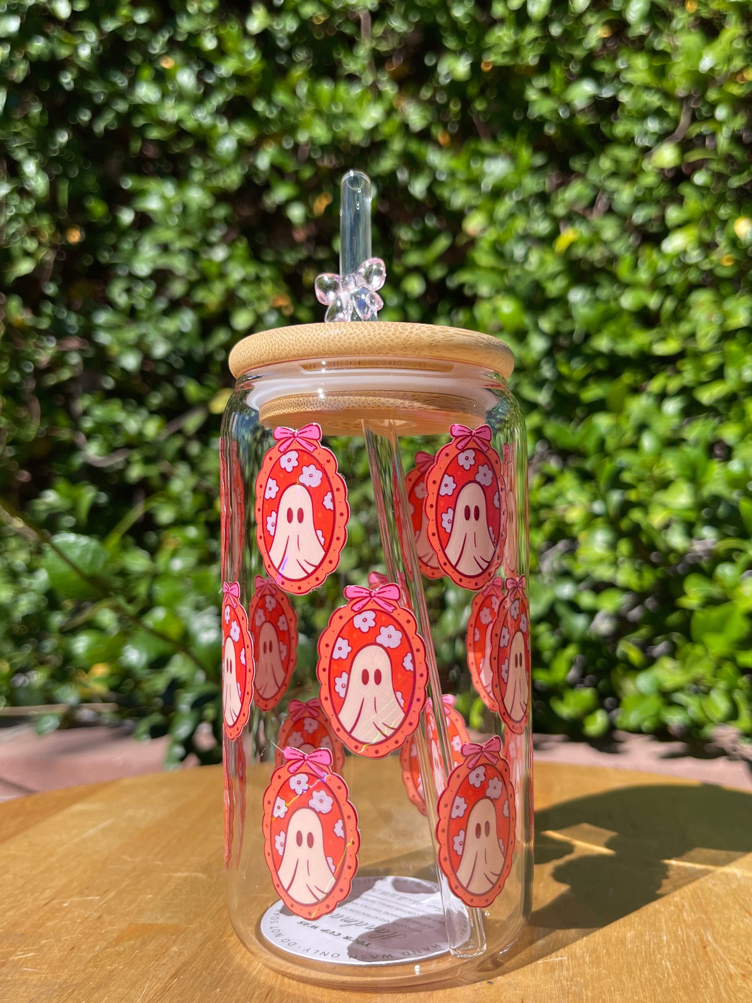 Holographic Ghost Frames Glass Cup
