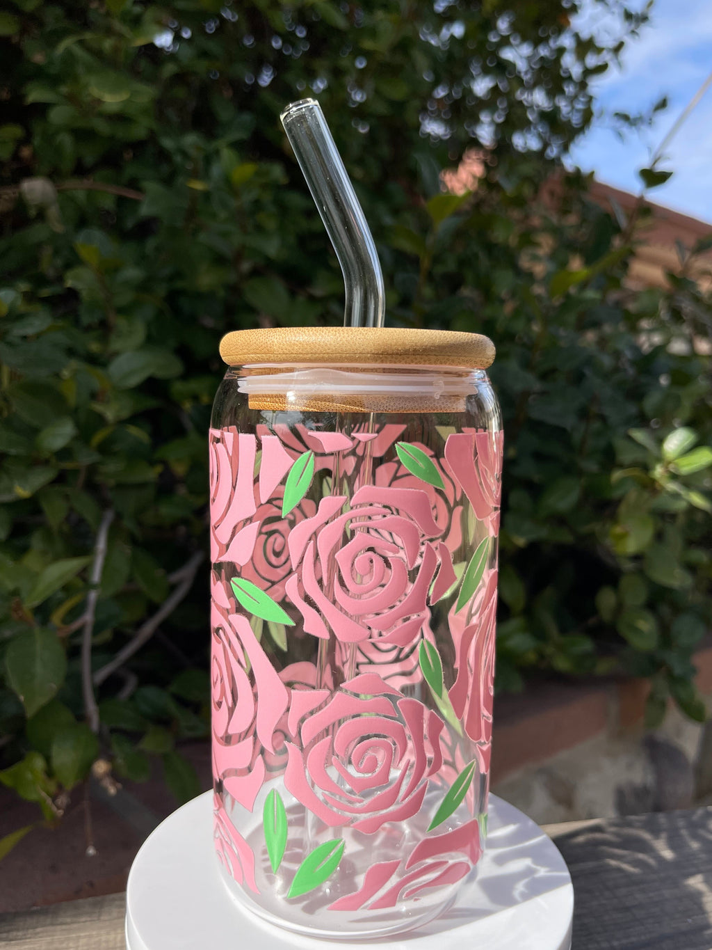 Roses Glass Cup