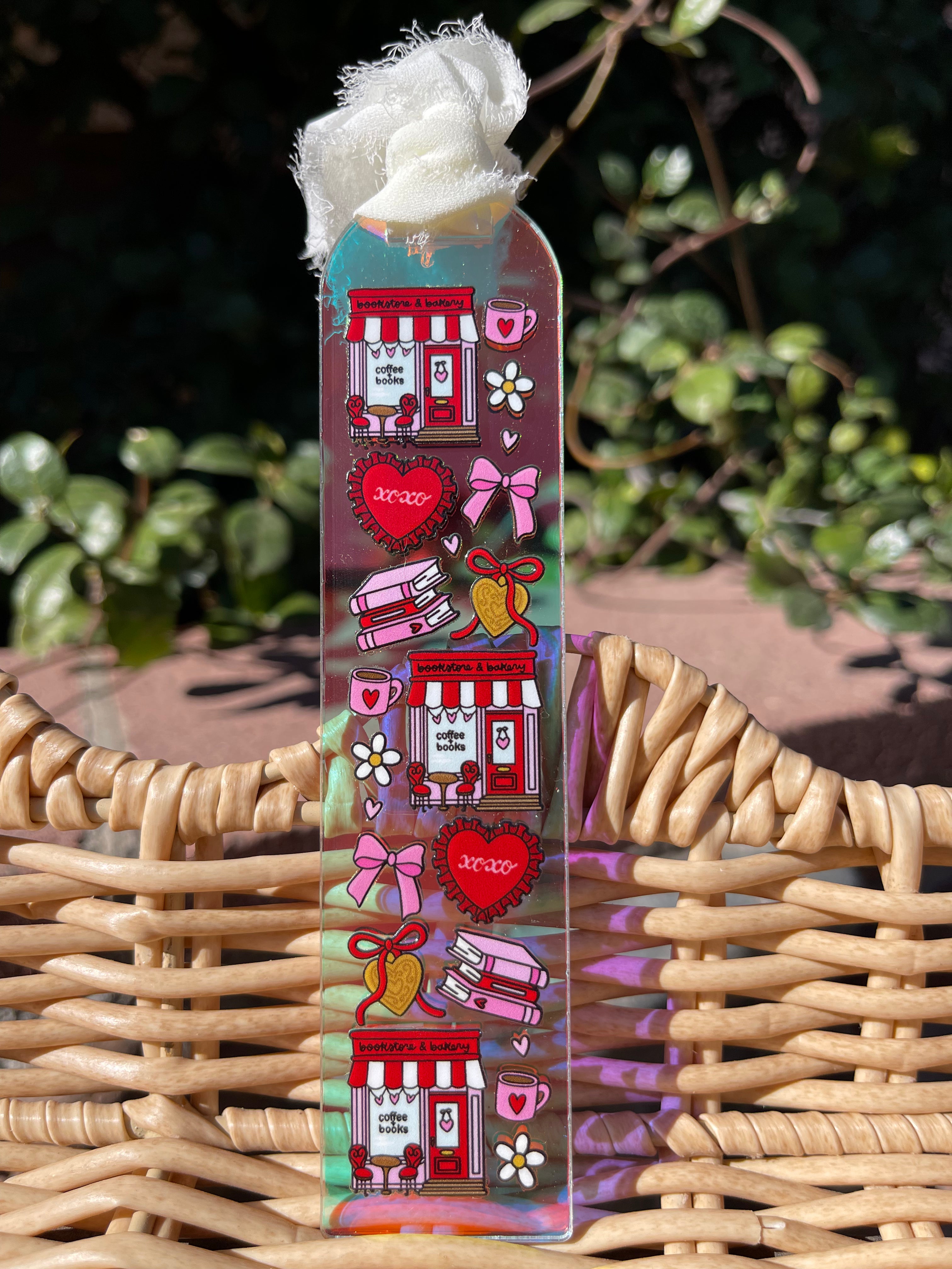 VDay Books & Bakery Holographic Bookmark