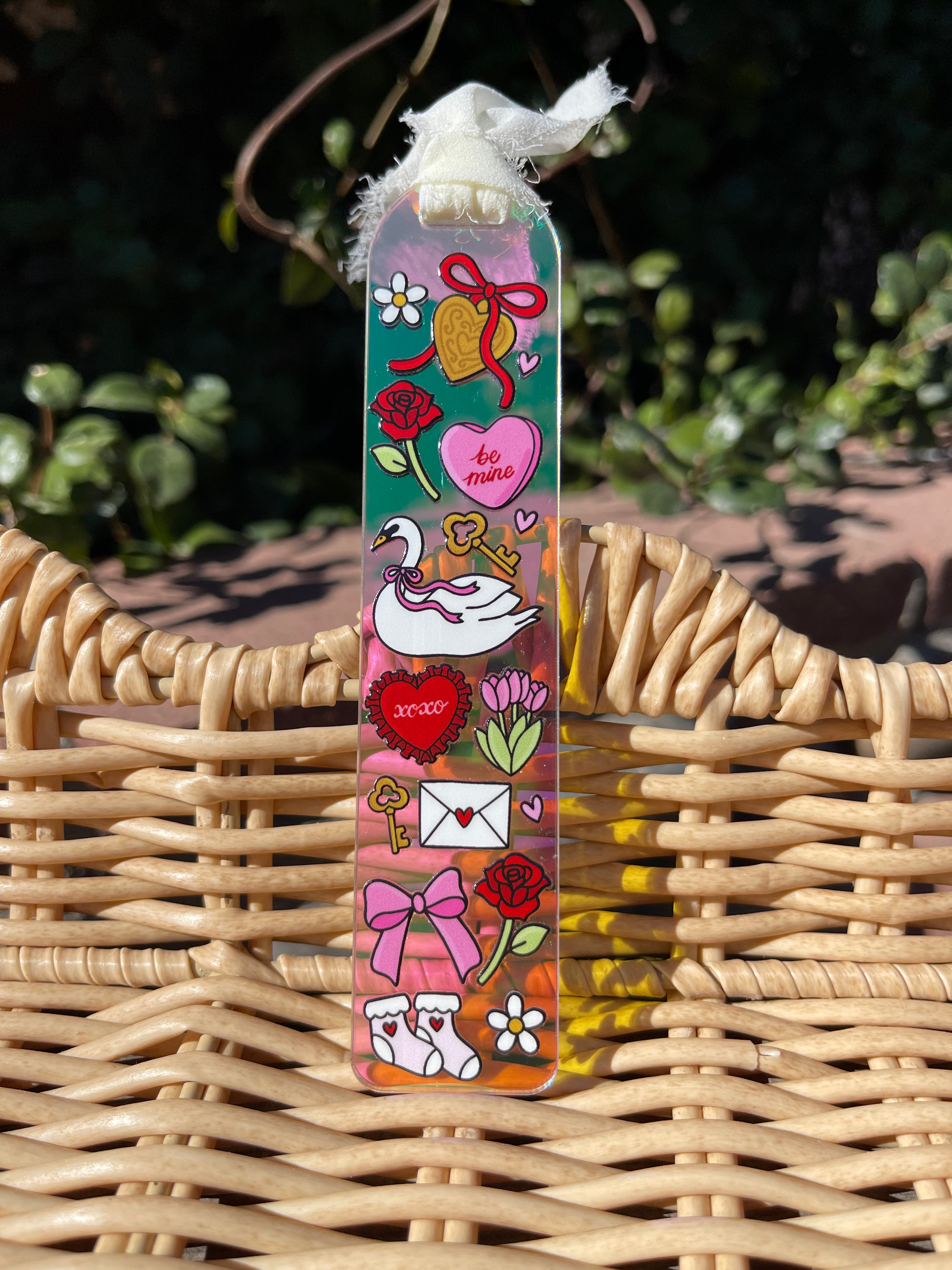 Coquette VDay Holographic Bookmark