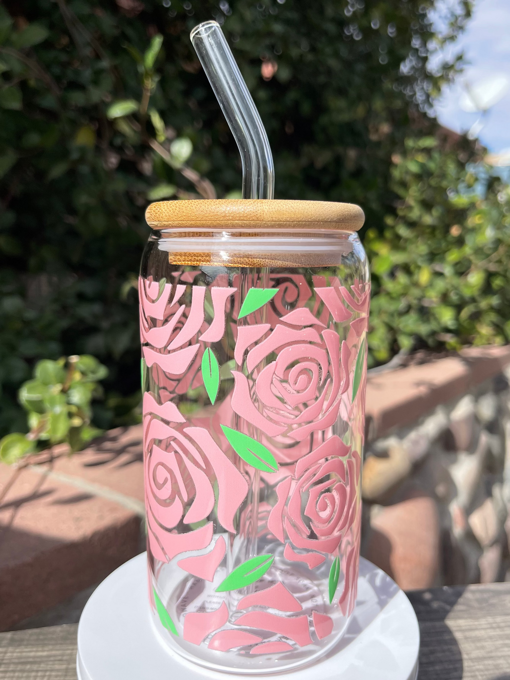 Roses Glass Cup