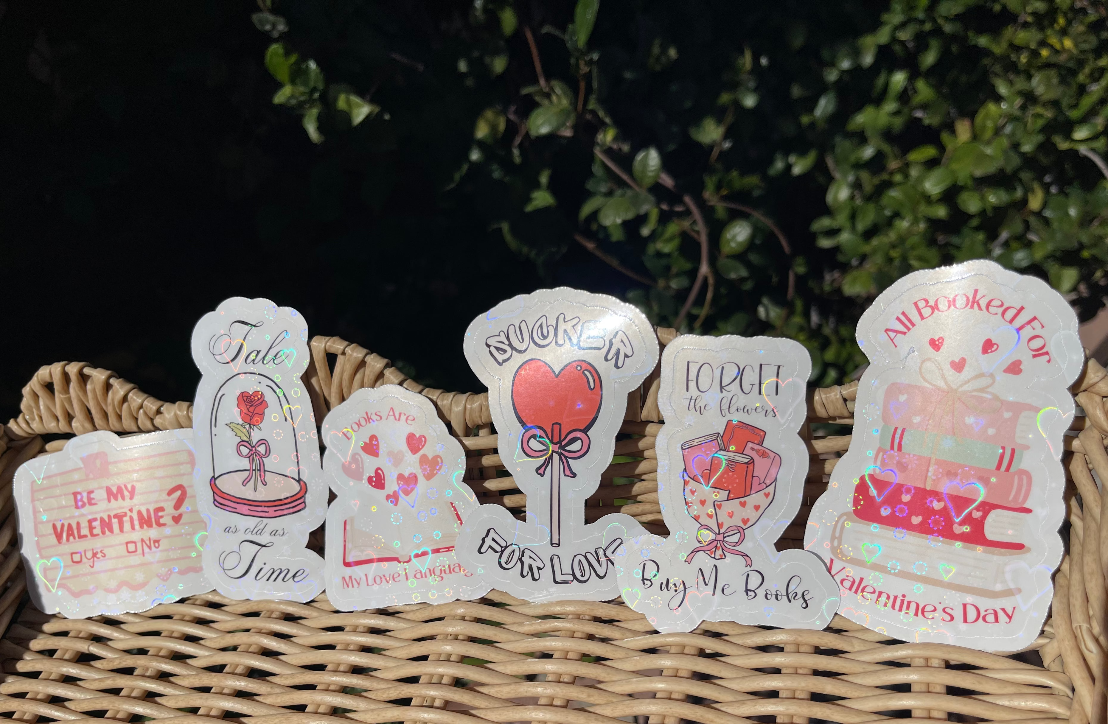 Valentine's Day Holographic Sticker Pack