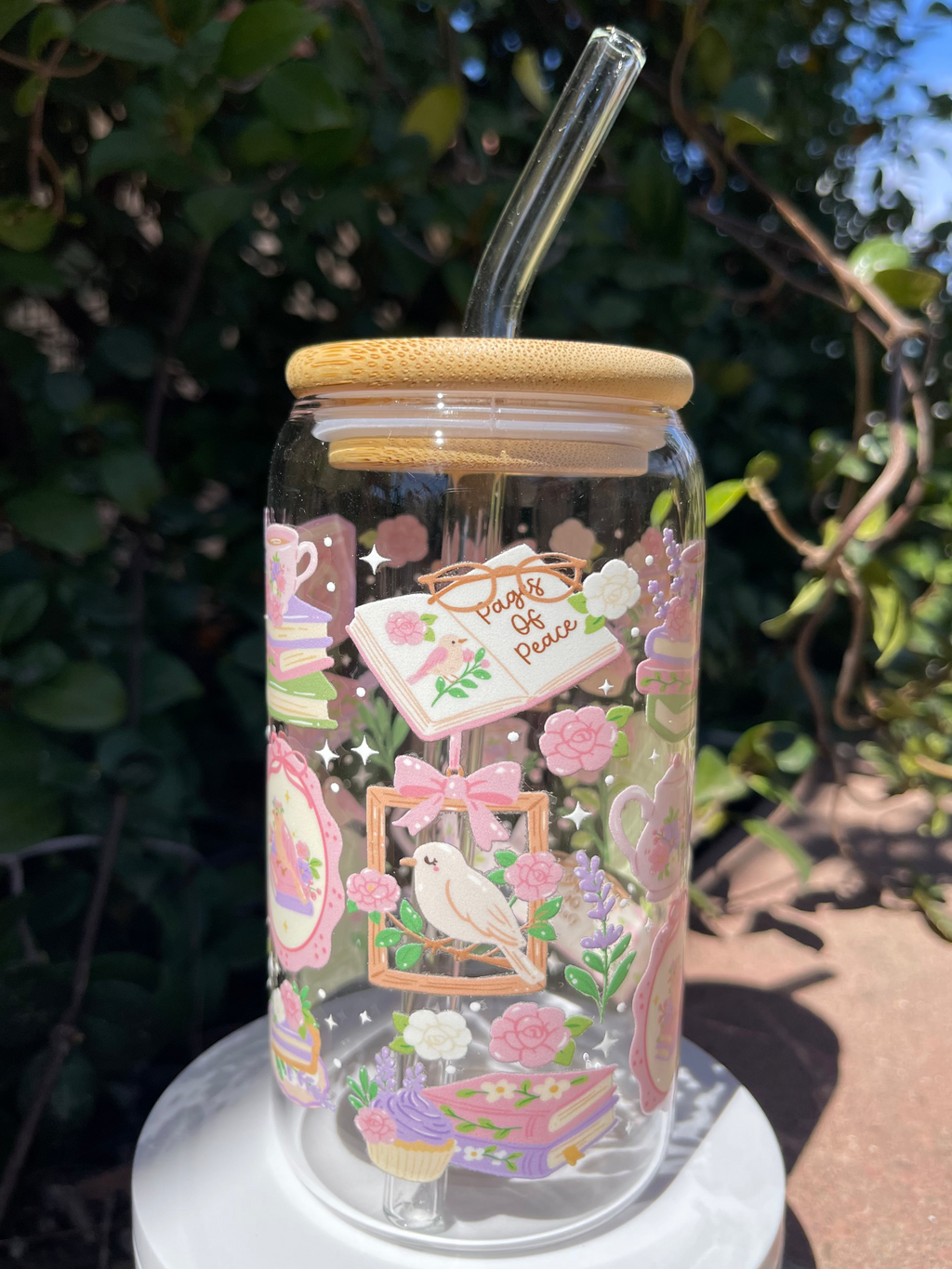 Coquette Pastels Glass Cup