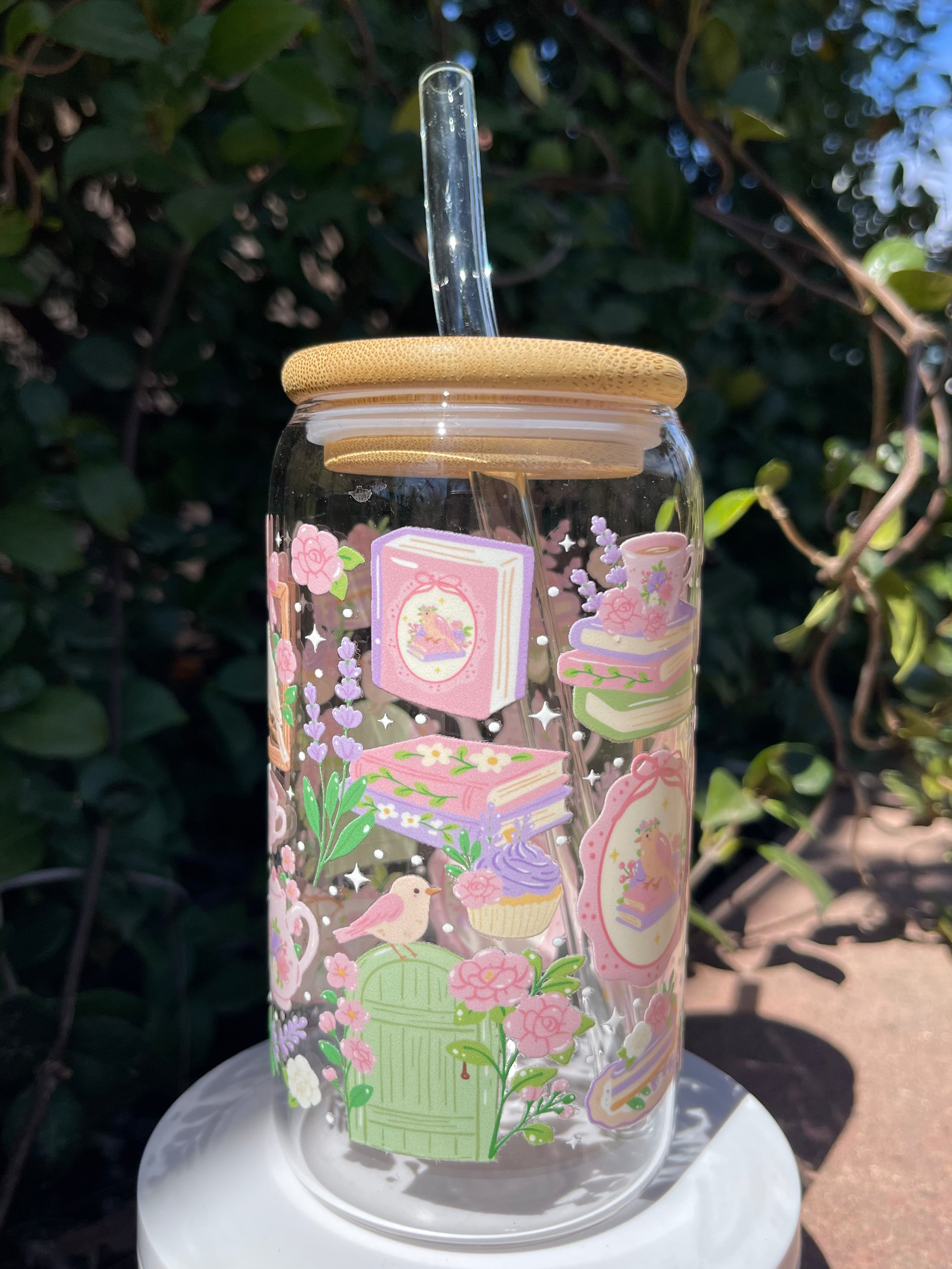 Coquette Pastels Glass Cup