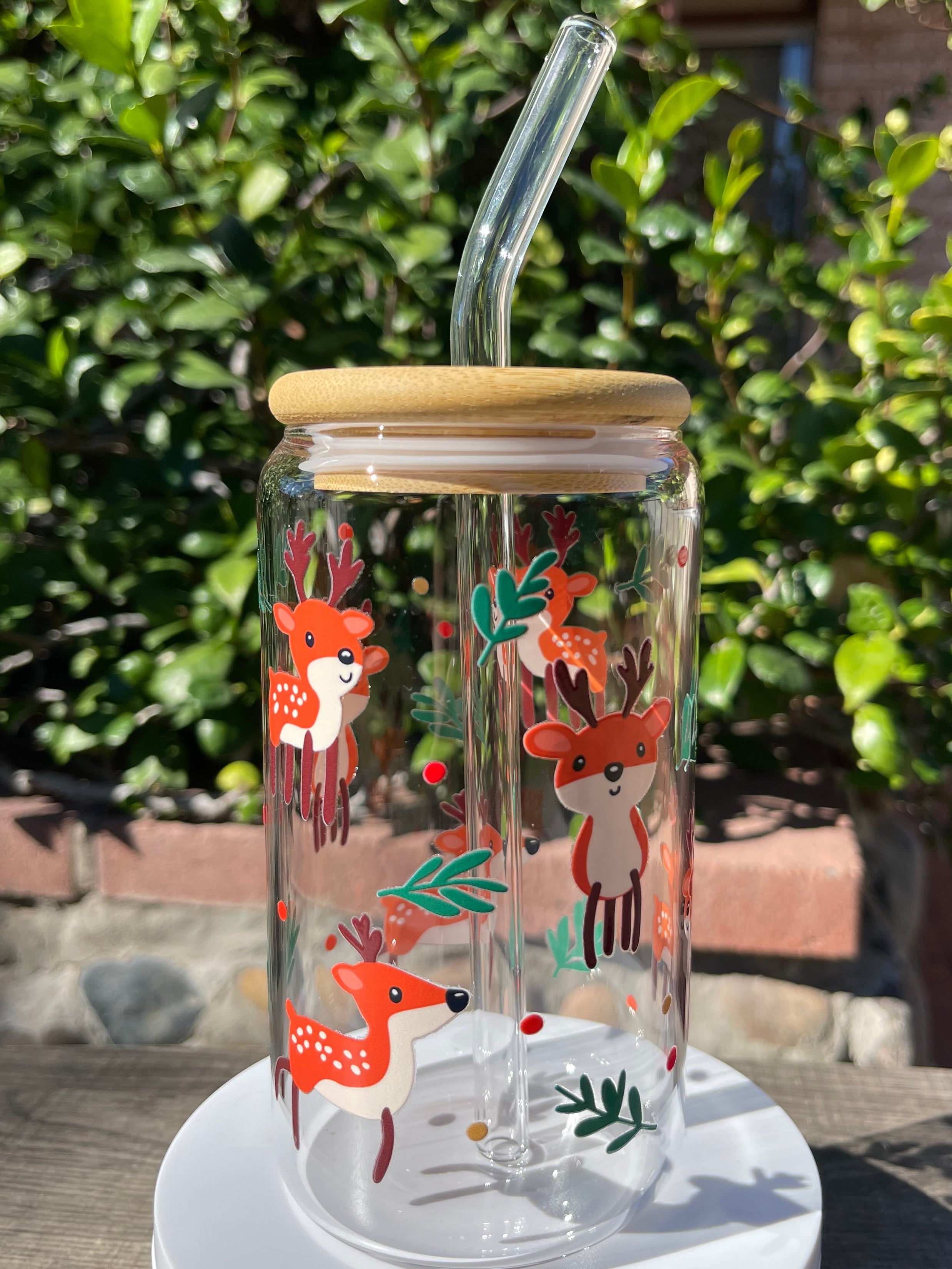 Oh Deer Glass Cup