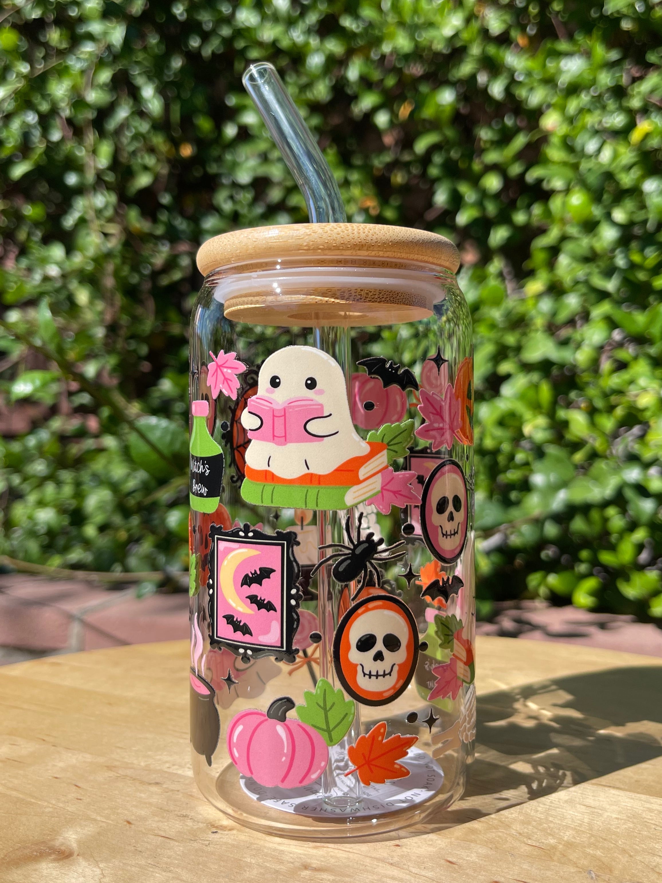 Spooky Ghoulish Glass Cup