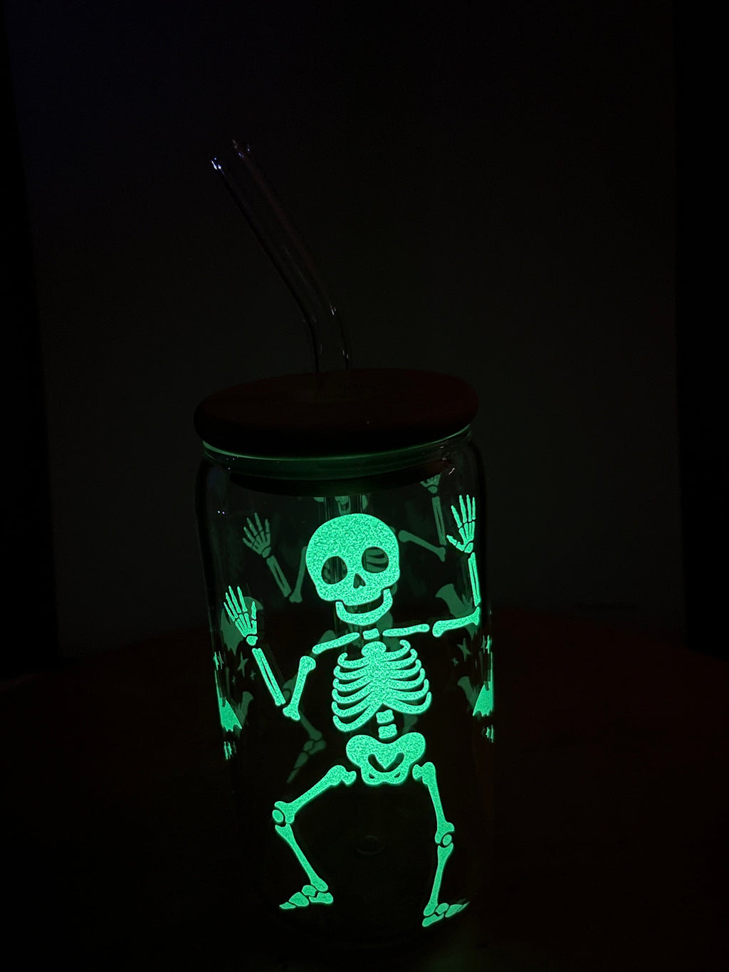 Spooky Scary Skeletons Glass Cup