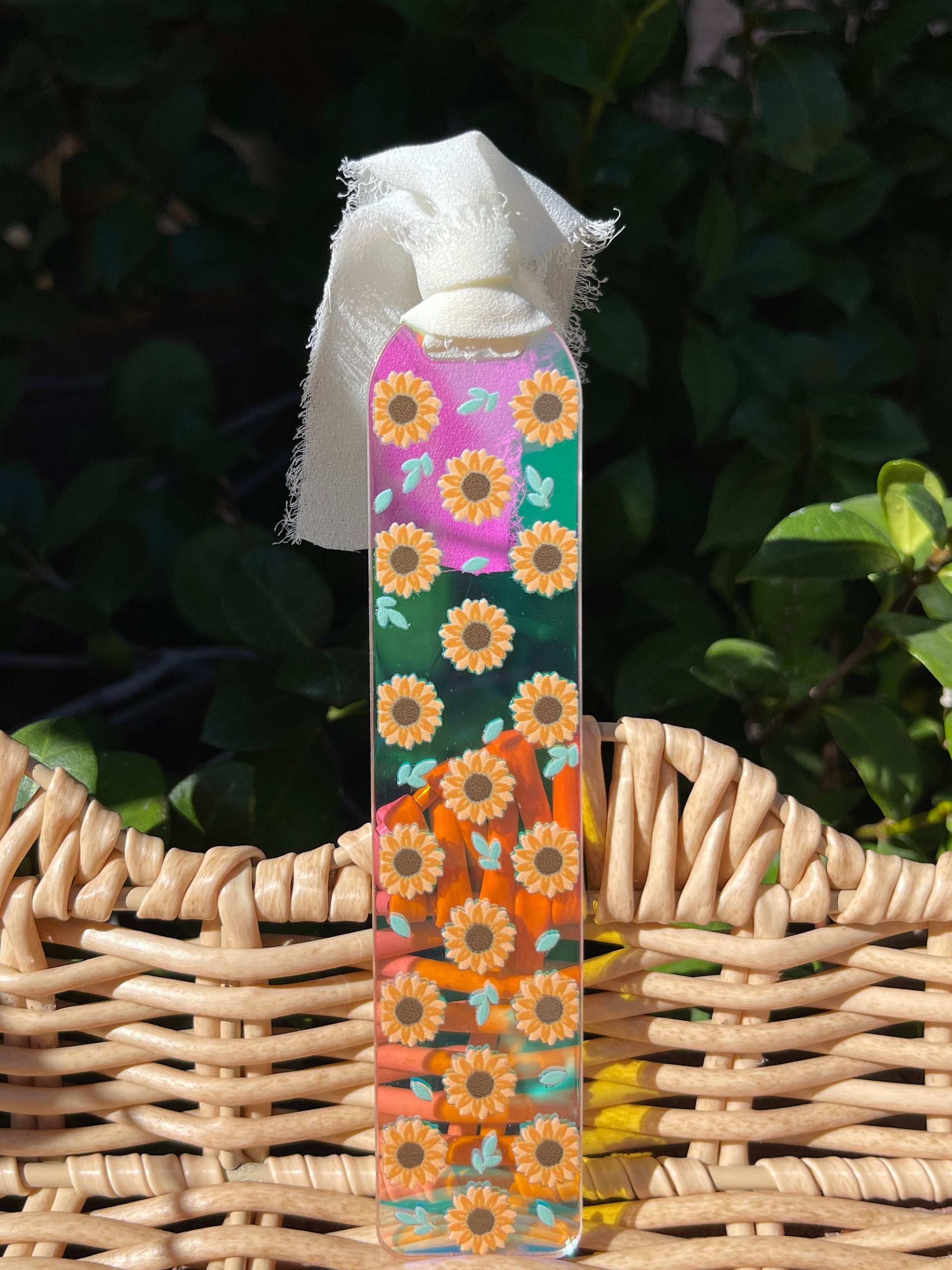 Sunflower Holographic Bookmark