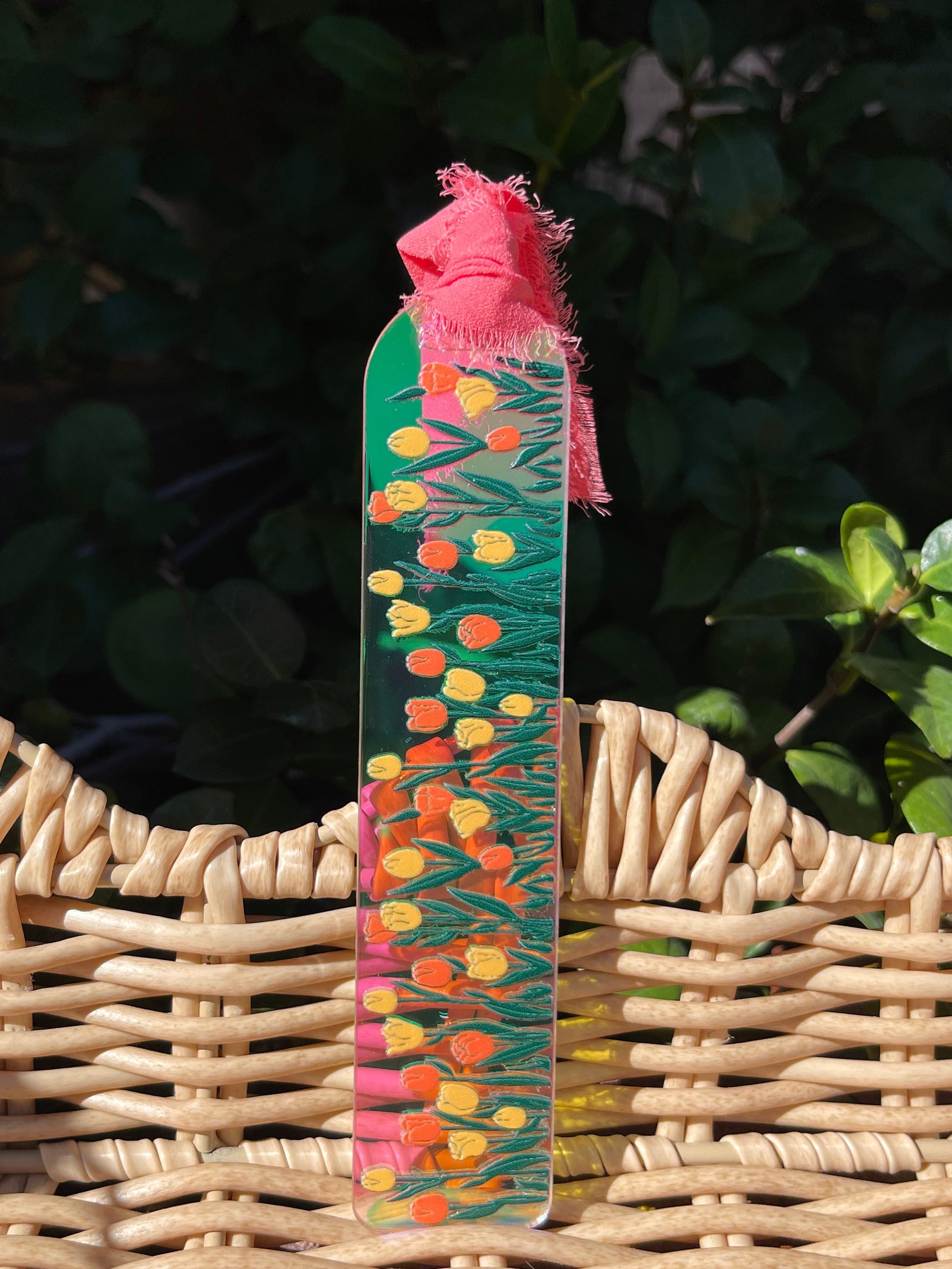 Tulips Holographic Bookmark