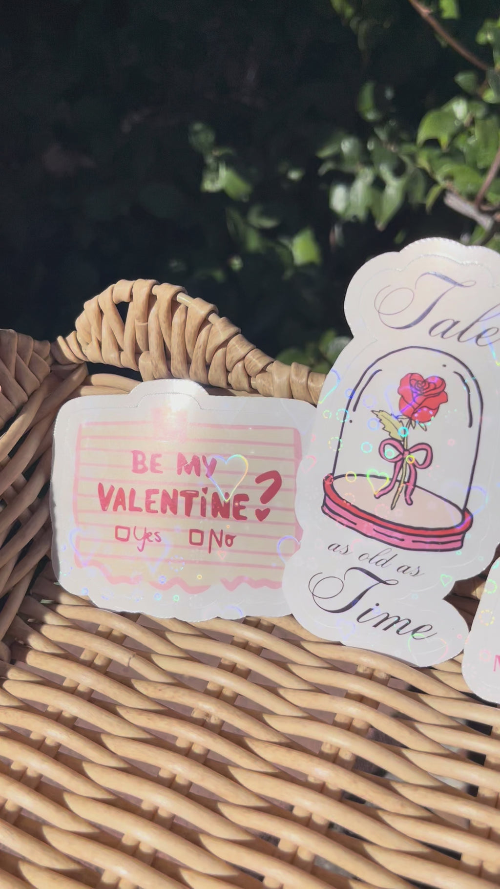 Valentine's Day Holographic Sticker Pack