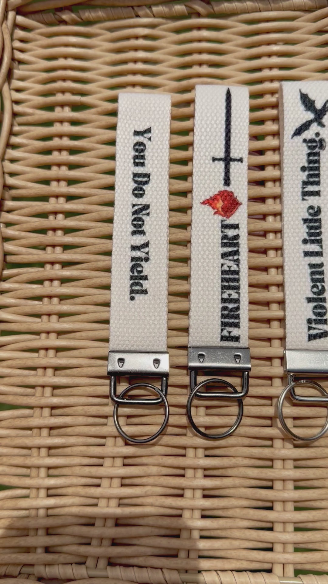 Bookish Handmade Wrislet Lanyard Keychain